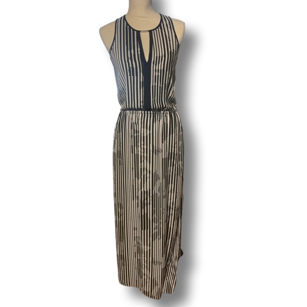 Black and white long dress